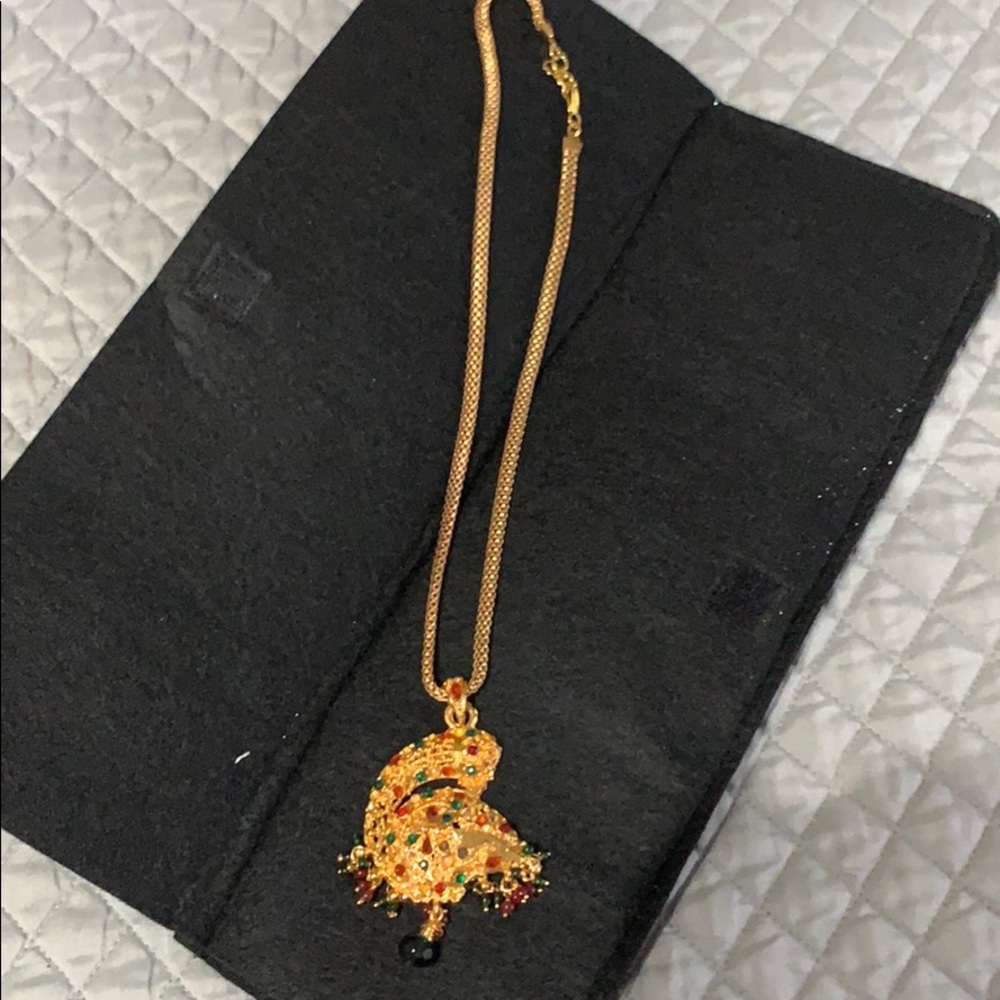 Peacock necklace